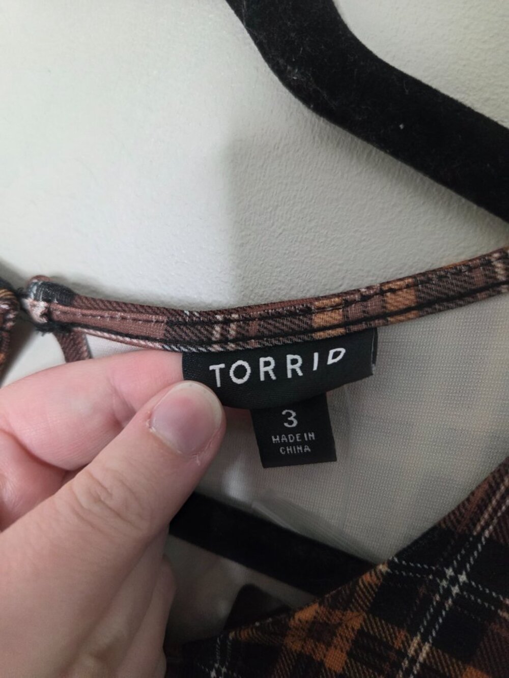 TORRID Brown Tartan Plaid Ponte Dress NWT - Picture 4 of 6